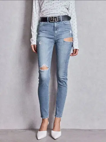 GYDA 데미지 스키니 데님