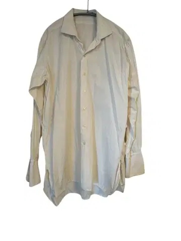 빈티지 화이트 코튼 빅 긴팔 셔츠