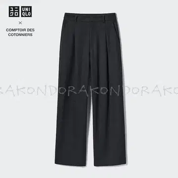 새상품 S 브러쉬드 저지 턱 와이드 팬츠 다크 그레이