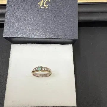 4C 아쿠아 마린 다이아몬드 반지