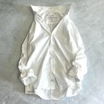 레어 M 컨디션 최상 프랭크&일리 발리 화이트 셔츠 코튼 주름 가공