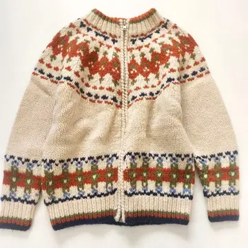 손뜨개질 뜨개질 풀 집업 가디건 니트 자켓 울 100%