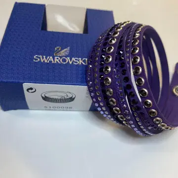 Swarovski 보라색 스트랩 팔찌