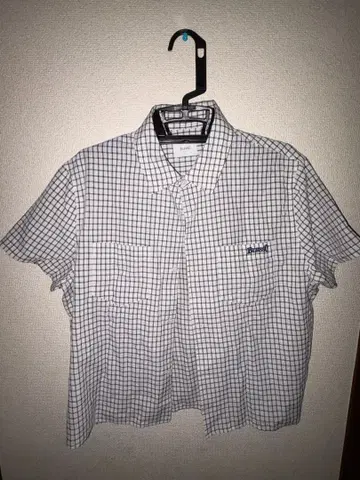 Bless u 짧은 길이 체크 무늬 시어서커 셔츠