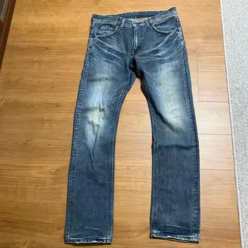 스트레이트 데님 L 사이즈 다크 블루