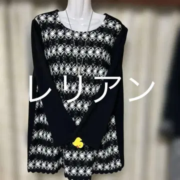 레이스 무늬의 긴팔 튜닉