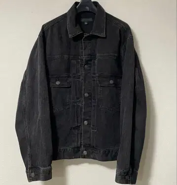 유니클로 데님 자켓 L 세컨드 블랙 G