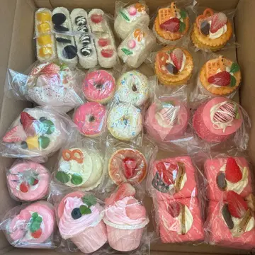 소꿉놀이 페이크 디저트 28개 리얼 사이즈 묶음 판매 식품 샘플