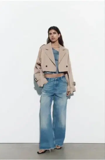 ZARA 숏 오버사이즈 트렌치코트 M 사이즈