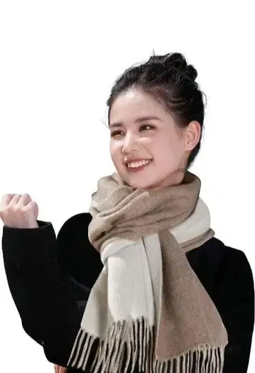 캐시미어 100% 머플러 모카 브라운 내몽골산 고급 캐시미어