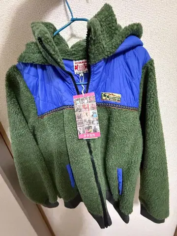 플리스 자켓 M 그린/블루