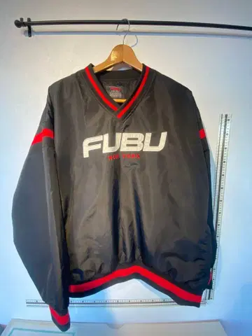 FUBU 나일론 자켓 XL 블랙/빨간색