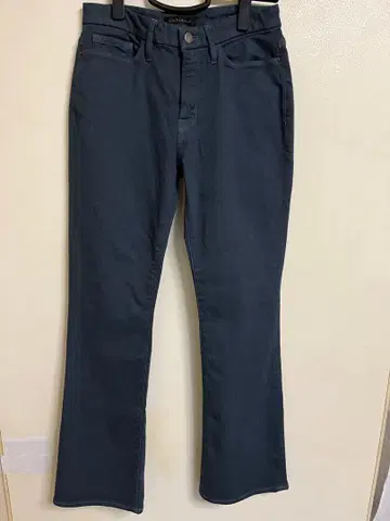 DAMA collection 속기모 제품 염색 데님 세미 플레어 팬츠