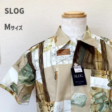 [ 새상품급 ] SLOG 셔츠 반팔 빈티지 올 패턴 B2