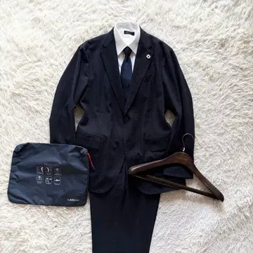 [컨디션 최상] LARDINI 이지 웨어 신규 로고 네이비 울 수트 50