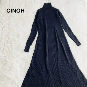 CINOH 리브 니트 원피스 CI RIB KNIT DRESS 네이비