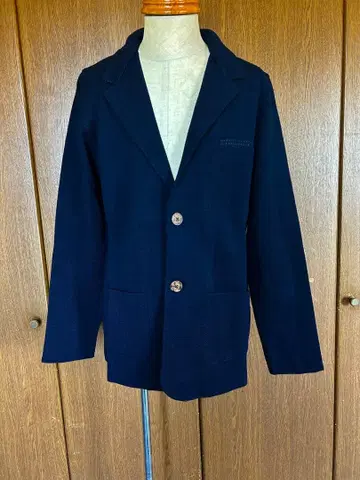 ALBARENA 남성용 네이비 니트 자켓 2버튼