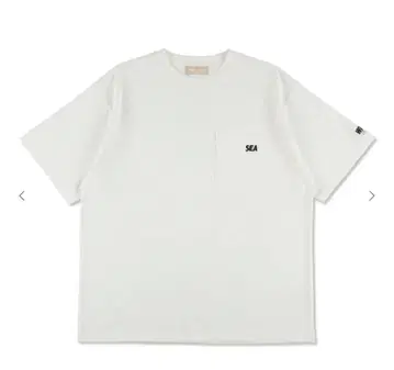 WIND AND SEA 포켓 부착 T셔츠 화이트 1P