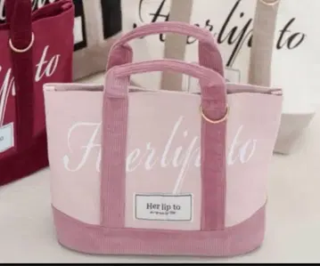 미사용 새상품 herlipto mini tote 루미네 토트백 핑크