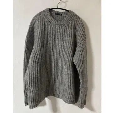 GALERIE VIE 그레이 리브 스웨터 S 사이즈 울 100%