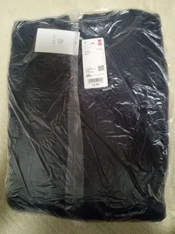 미사용 새상품 유니클로 UNIQLO 3D 크루넥 스웨터 3XL 네이비