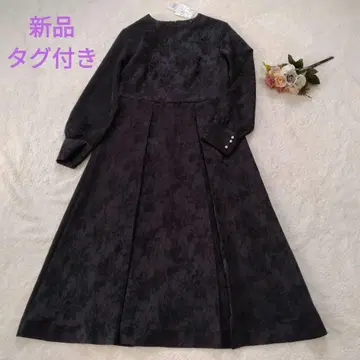 택 포함 새상품 빔즈 자카드 롱 원피스 포멀