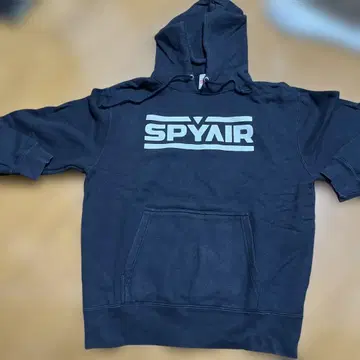 SPYAIR 블랙 로고 후드티 M