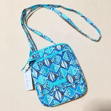Vera Bradley 물고기 패턴 퀼팅 미니백 베라브래들리