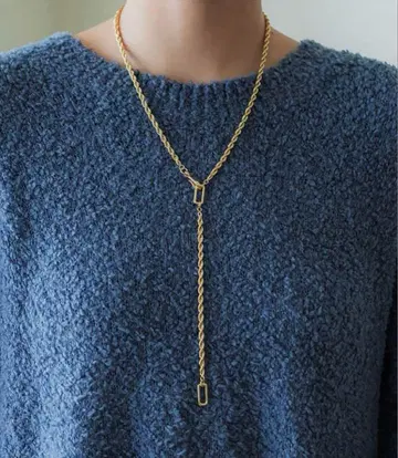 crewre 트위스트 체인 목걸이 골드