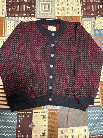 80s 엘엘빈 바즈아이 니트 가디건 구제 의류
