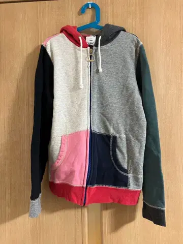 x.girl 멀티 컬러 집업 후드티 M