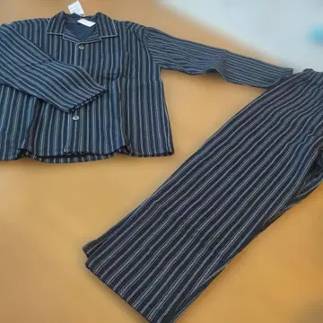 남성용 보풀 방지 속기모 파자마 L 미사용 새상품 스트라이프 방한 대책