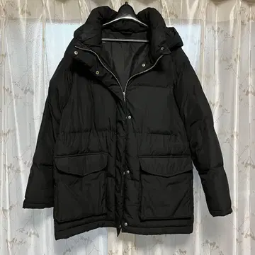 GU 히트 패디드 블루종 L 사이즈 블랙 아우터