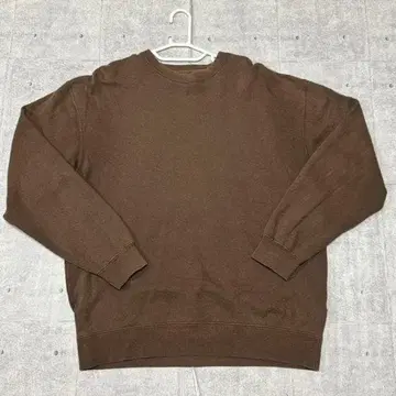 BEAMS 브라운 단색 빅 실루엣 맨투맨 트레이닝복 빔즈