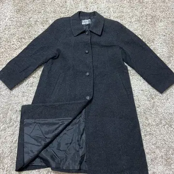 SWALLOW COAT L 사이즈 울 코트 다크 그레이 캐시미어 혼방