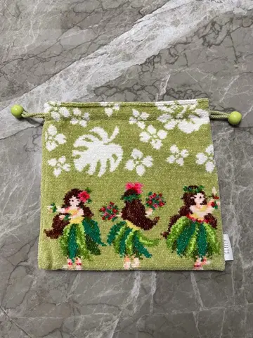 FEILER 마나마나 플라 댄스 디자인 파우치 라이트 그린