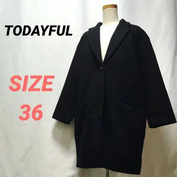 투데이풀 체스터 코트 울 여성용 블랙 36