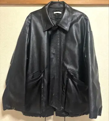 가죽 자켓 오버 사이즈