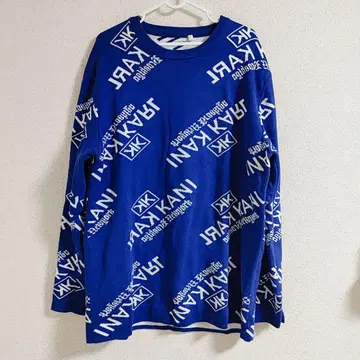 칼카니 로고 프린트 파란색 긴팔 니트 XL