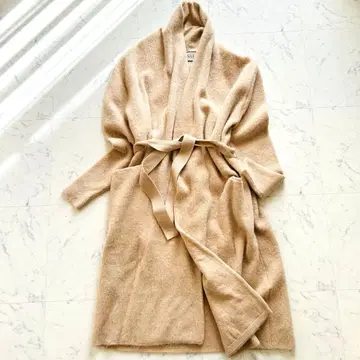 R-ISM 리듬 롱 니트 가디건 알파카 샤기 벨트 포함