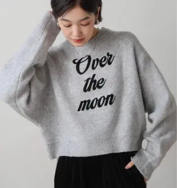 택 포함 새상품 부즈루드 플로키 로고 니트 그레이 BouJeloud