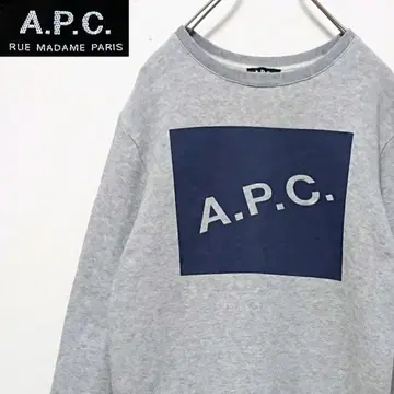 인기 아페쎄 프론트 스퀘어 로고 풀오버 맨투맨