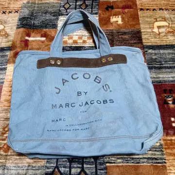 MARC JACOBS 로고 토트백 라이트 블루