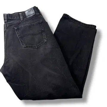 Lee 90s 블랙 데님 W38 와이드 블랙 페이드 후염 히게