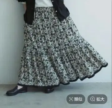 [ nature by clip ] 플라워 프린트 롱 스커트