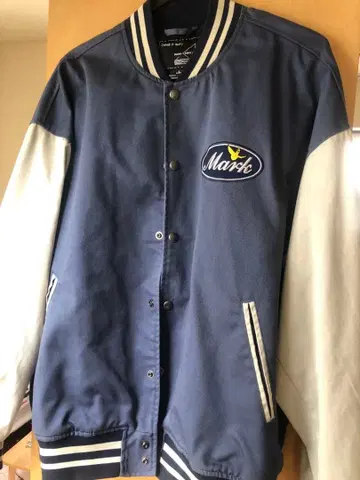 Mark Gonzales 바시티 자켓 네이비/화이트 라이트온