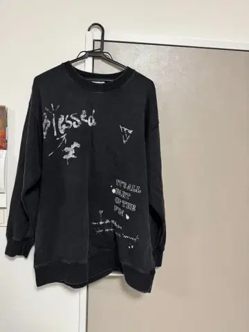 PAGE BOY 핸드페인트 그런지 맨투맨