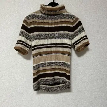 23구 알파카 100% 하이넥 반팔 스웨터 44