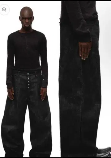 NO FAITH STUDIOS 와이드 데님 블루 S 사이즈