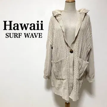 카히코 니트 코트 후드 베이지